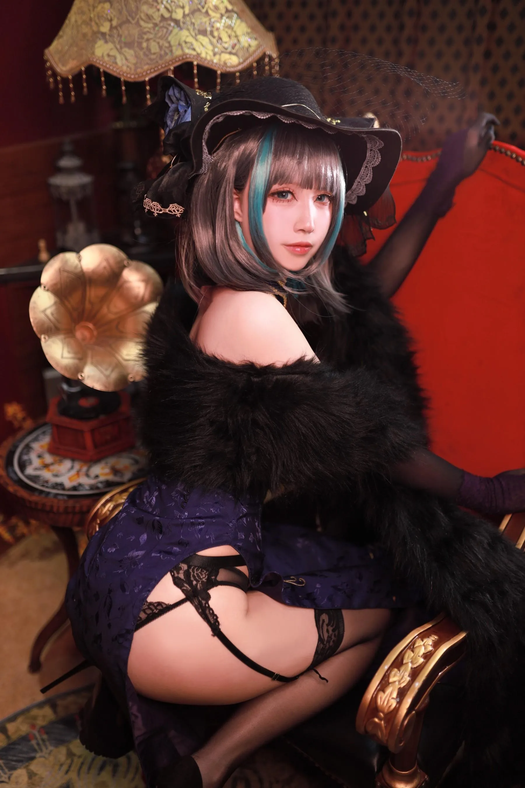 黑白御猫 – NO.07 柴郡旗袍 [37P]插图6